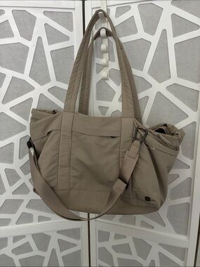 lululemon athletica Taupe Tote with Adjustable Strap